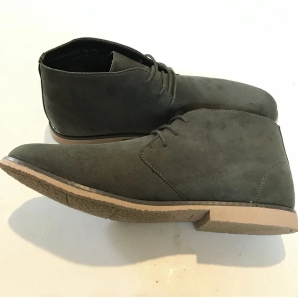 ✅London Fog Men's Tyler Chukka Boots Green Suede Lace Up Ankle Shoes#️⃣